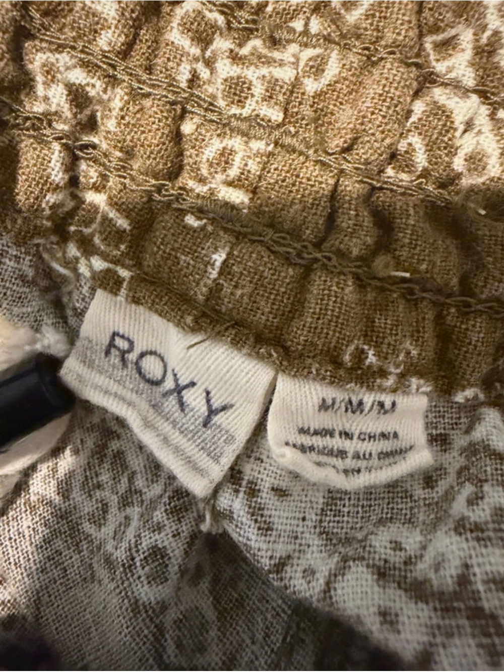 Roxy Olive Pattern Knit Drawstring Pants - Picture 11 of 13